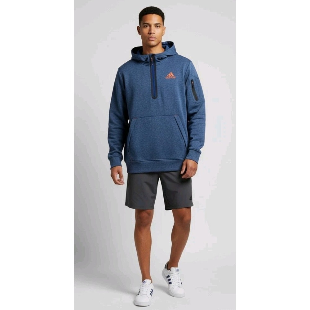 Adidas Climawarm Men's Extra Large Hoodie Indigo Active Sweatshirt Sport Outdoor